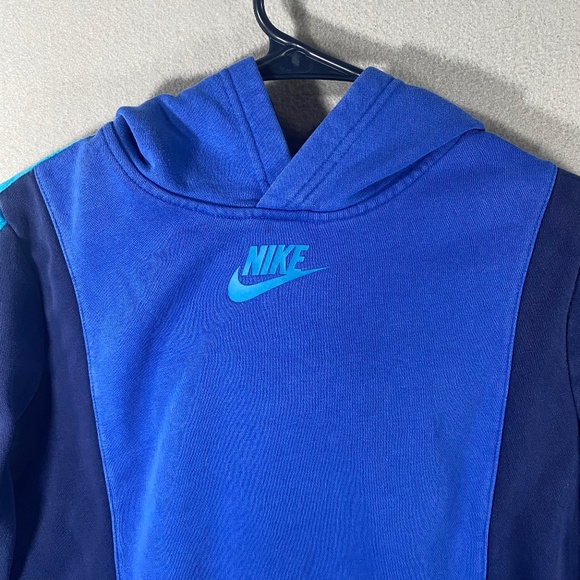 Nike Pullover Blue Hoodie Sweatshirt Center Swoosh Kids Youth Size Large *Read* - Picture 2 of 9